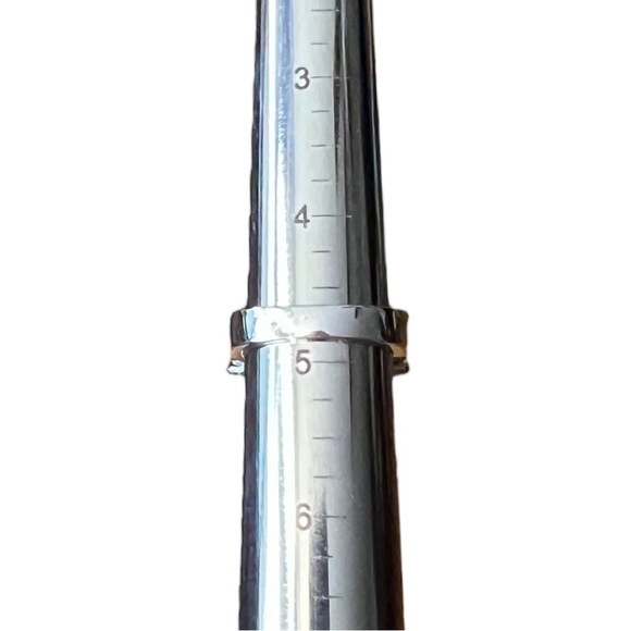 Emerald Cut Glass Stone Multicolored Rainbow Silver Tone Ring - Picture 8 of 9